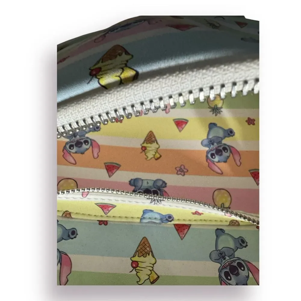 Loungefly Disney Lilo & Stitch Rainbow Fruit Convertible Mini‎ Backpack